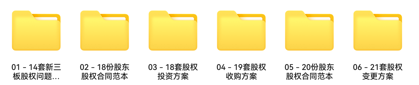 840套股权激励方案及合同